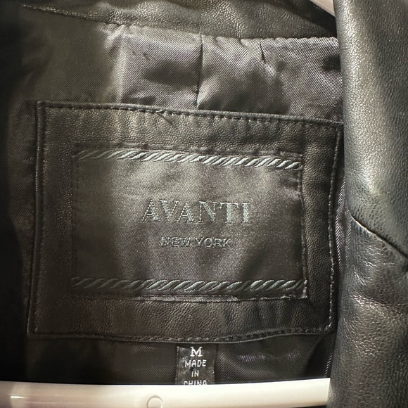 AVANTI Black Leather Women's Jacket - Picture 11 of 15